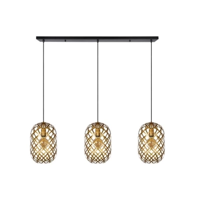 lafabryka.pl Lampa wisząca gold/brass 3L WOLFRAM 21417/03/02 Lucide